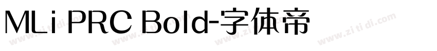 MLi PRC Bold字体转换